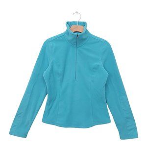 Express Sweatshirt Womens Medium Green Fleece 1/2 Zip Long Sleeve Cozy Comfy